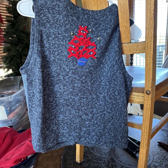 VINTAGE CHRISTMAS SWEATER CUTE UGLY Y2K COTTAGECORE HOLIDAY SANTA - Picture 5 of 5